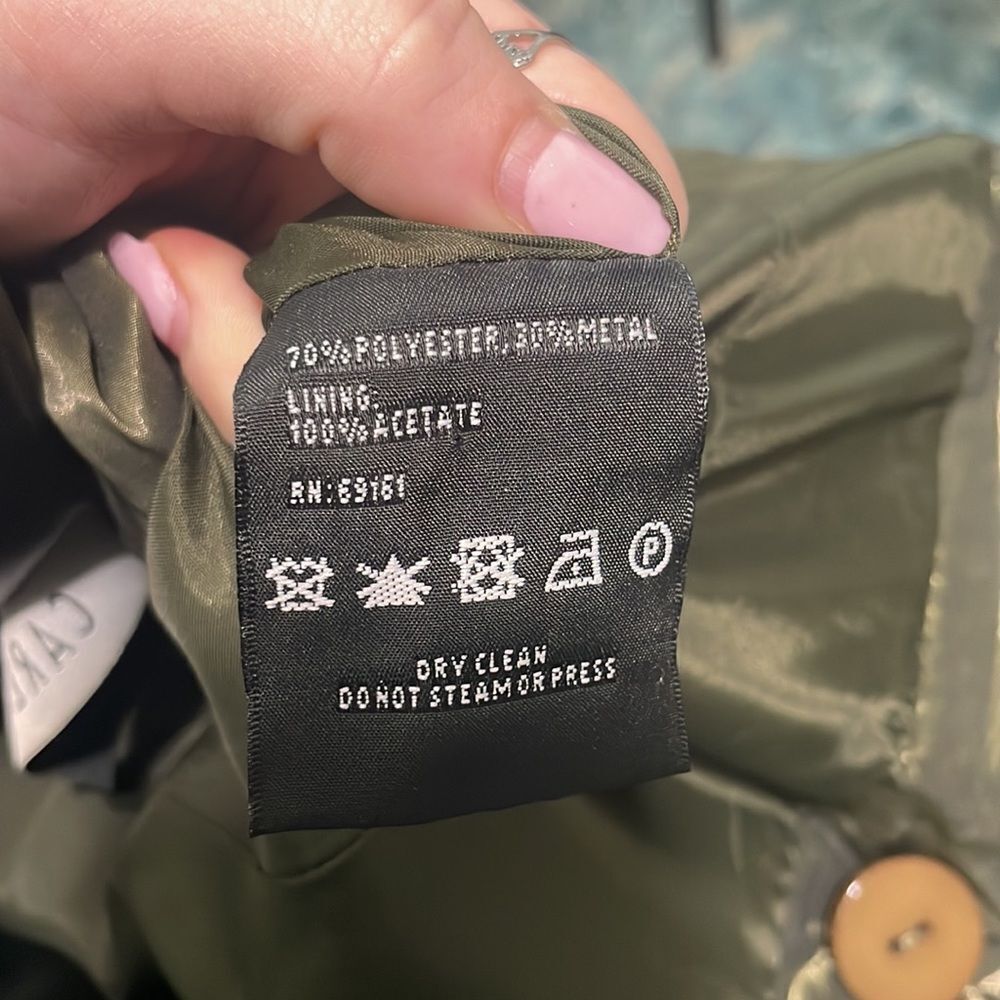 Carlisle Shiny Green Zip Nylon Jacket - Picture 6 of 6